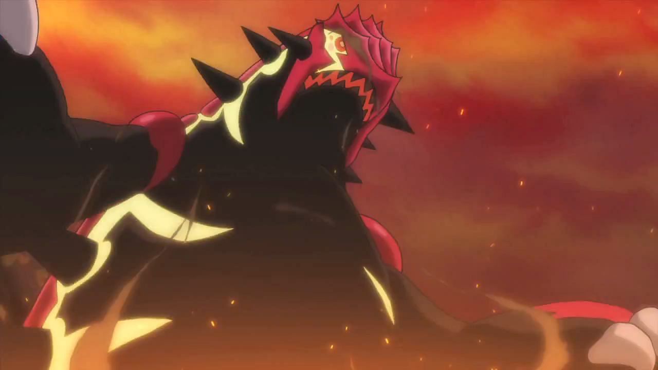 Primal Groudon as it appears in the animated trailer for Pokemon Omega Ruby and Alpha Sapphire (Image via The Pokemon Company)