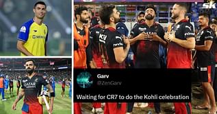 "Waiting for CR7 to do the Kohli celebration", "Messi fans stop crying" - Fans react as Virat Kohli recreates Cristiano Ronaldo's celebration