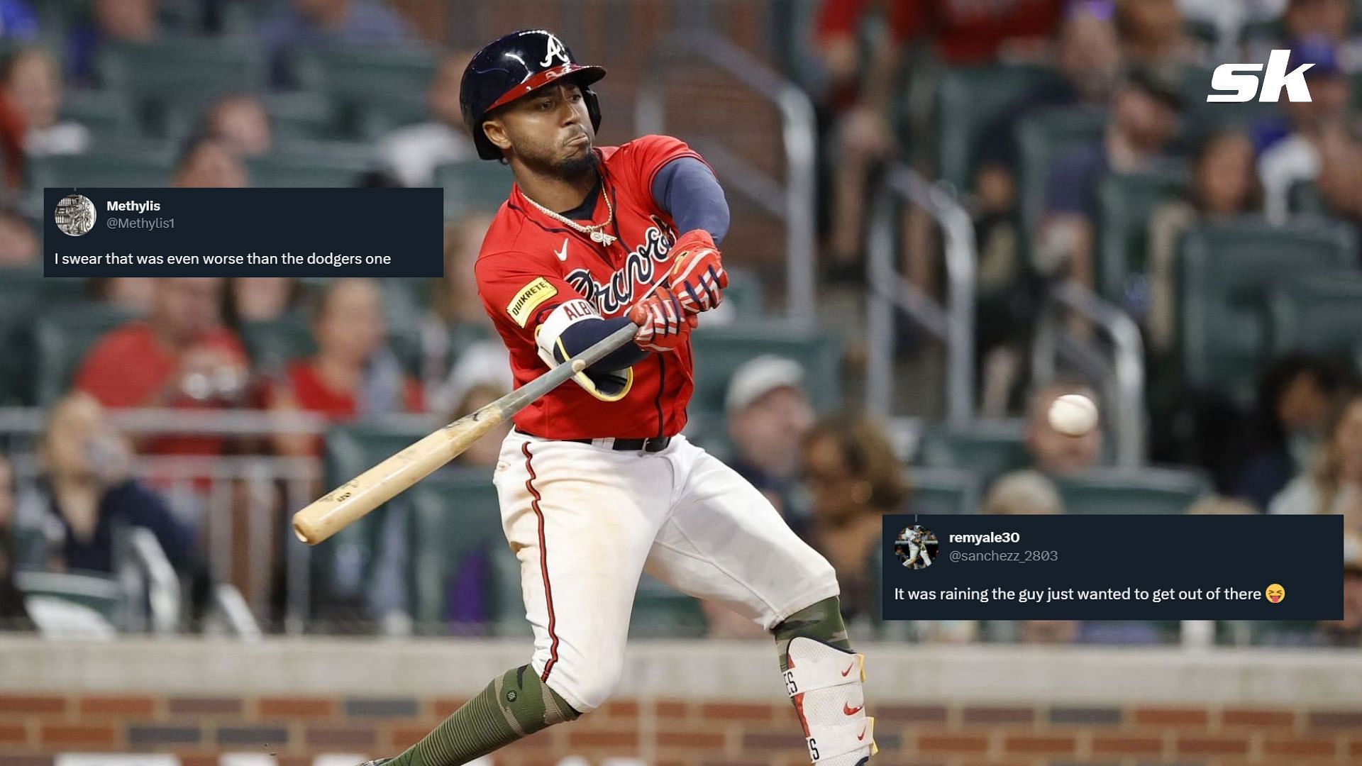 Ozzie Albies playing for Atlanta Braves