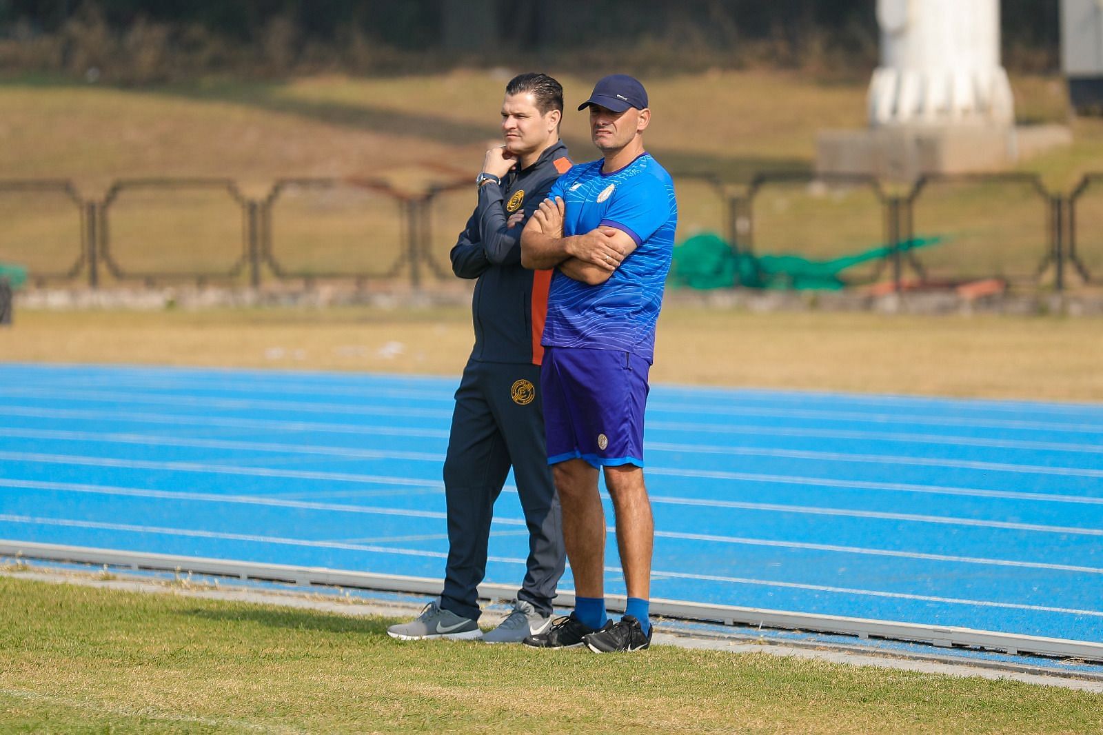 Nikolas (L) with Head Coach Staikos (R) (Image courtesy: RPFC Media)