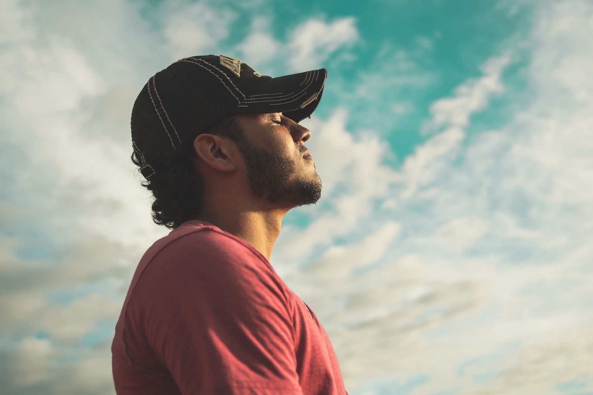 Close your eyes when practicing box breathing. (Photo via Pexels/Kelvin Valerio)