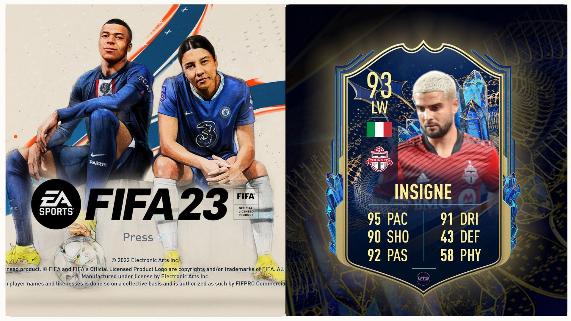 Insigne may feature in the FIFA 23 Ultimate Team MLS TOTS (Image via EA Sports)