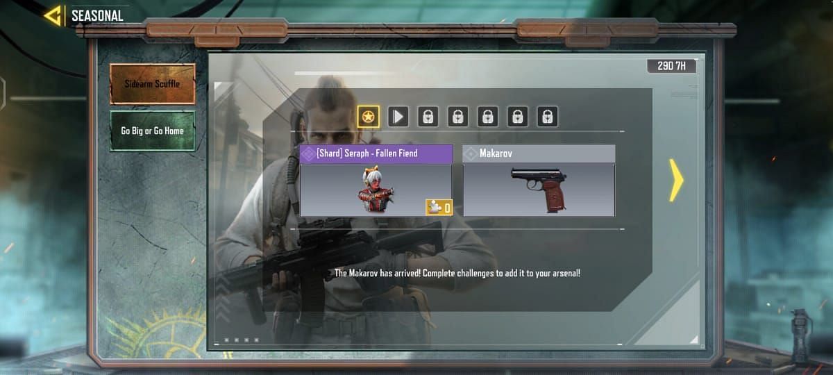 Enter Sidearm Scuffle Seasonal Challenge is available on Call of Duty Mobile now (Image via COD Mobile)