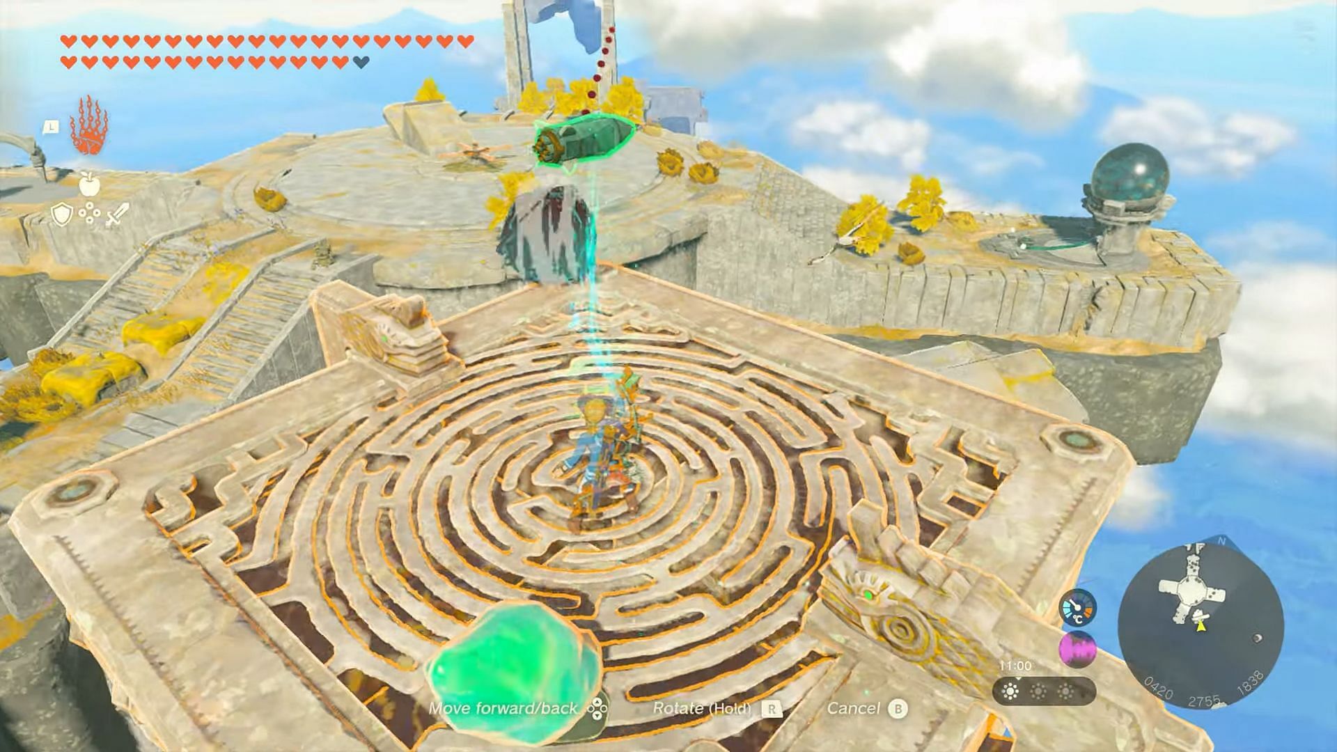 Place the rocket at an angle to enter the prior island (Image via Nintendo)