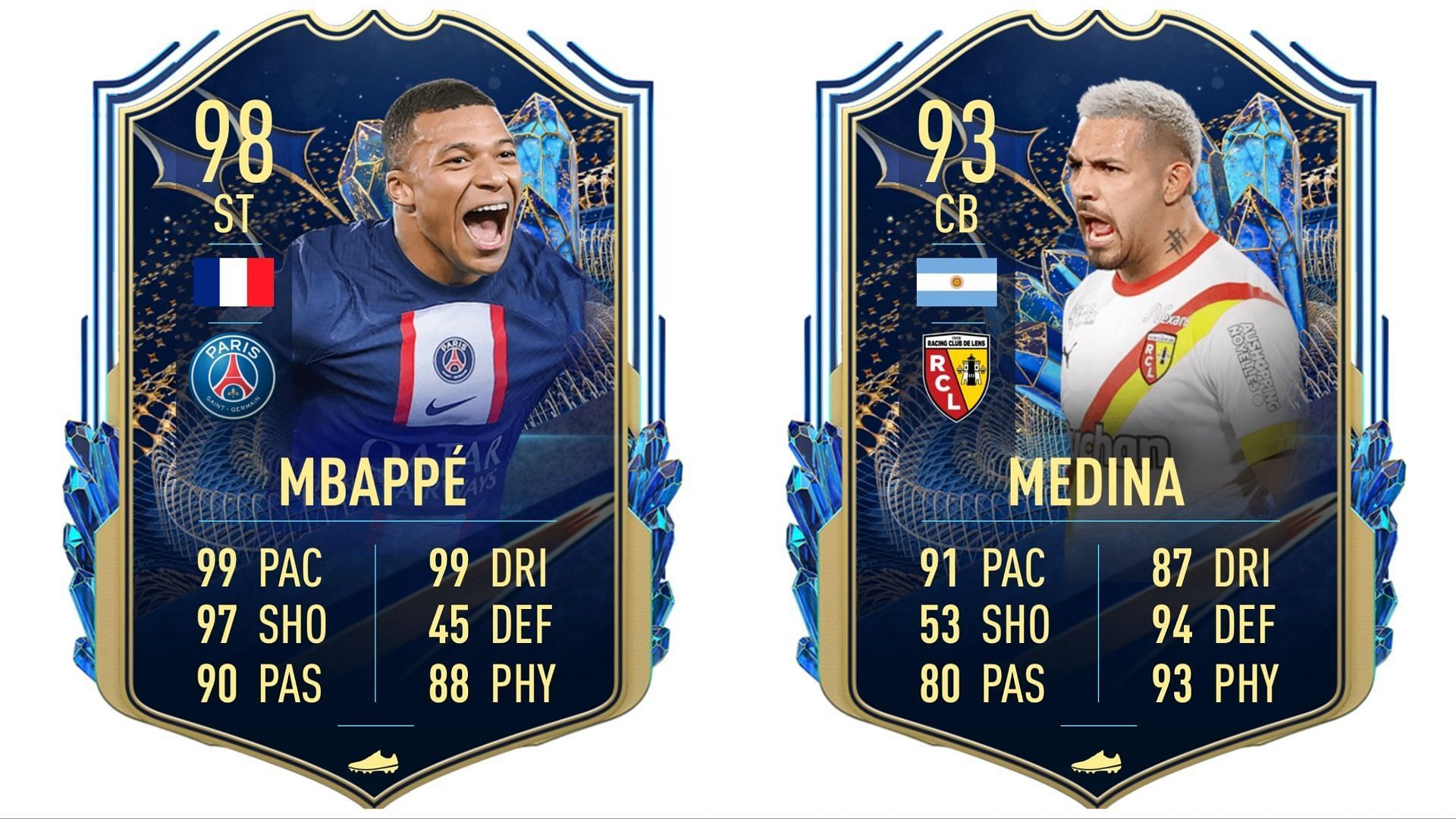 TOTS Mbappe and Medina have been leaked (Images via Twitter/FIFA23Leaked_ )