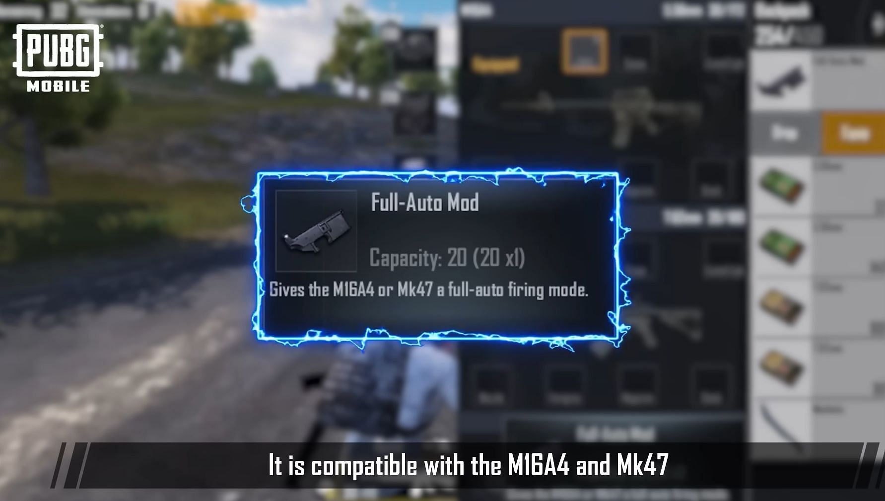 Full-Auto Mod attachment for MK47 and M16A4 (Image via Krafton)