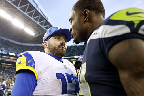 Buccaneers QB Baker Mayfield at Los Angeles Rams v Seattle Seahawks in 2022