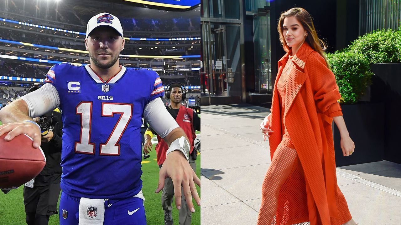 Josh Allen has been dating Hailee Steinfeld for a while - and it may cost him and his Bills dearly - images via Getty
