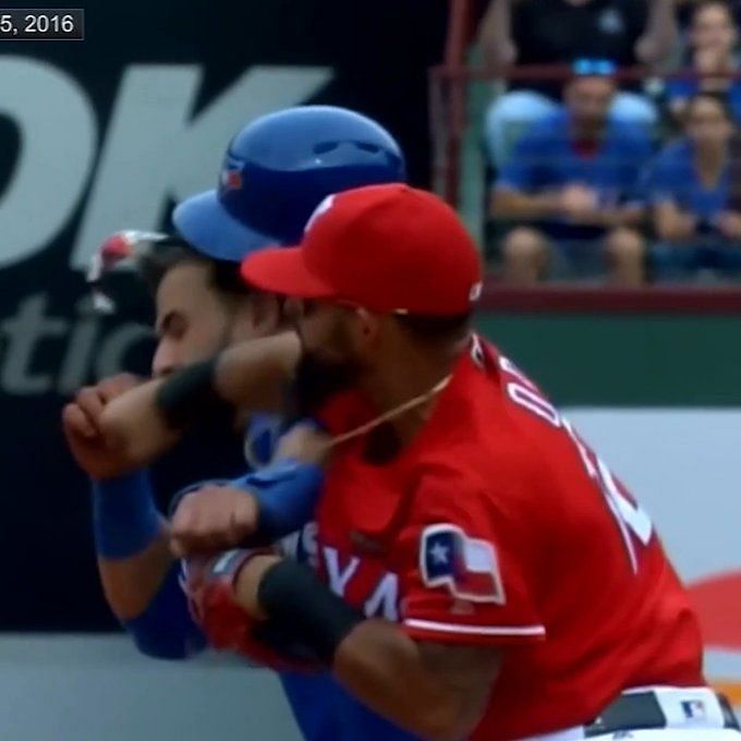 Rougned Odor has one more career hit after punching Jose Bautista,  according to Wikipedia 