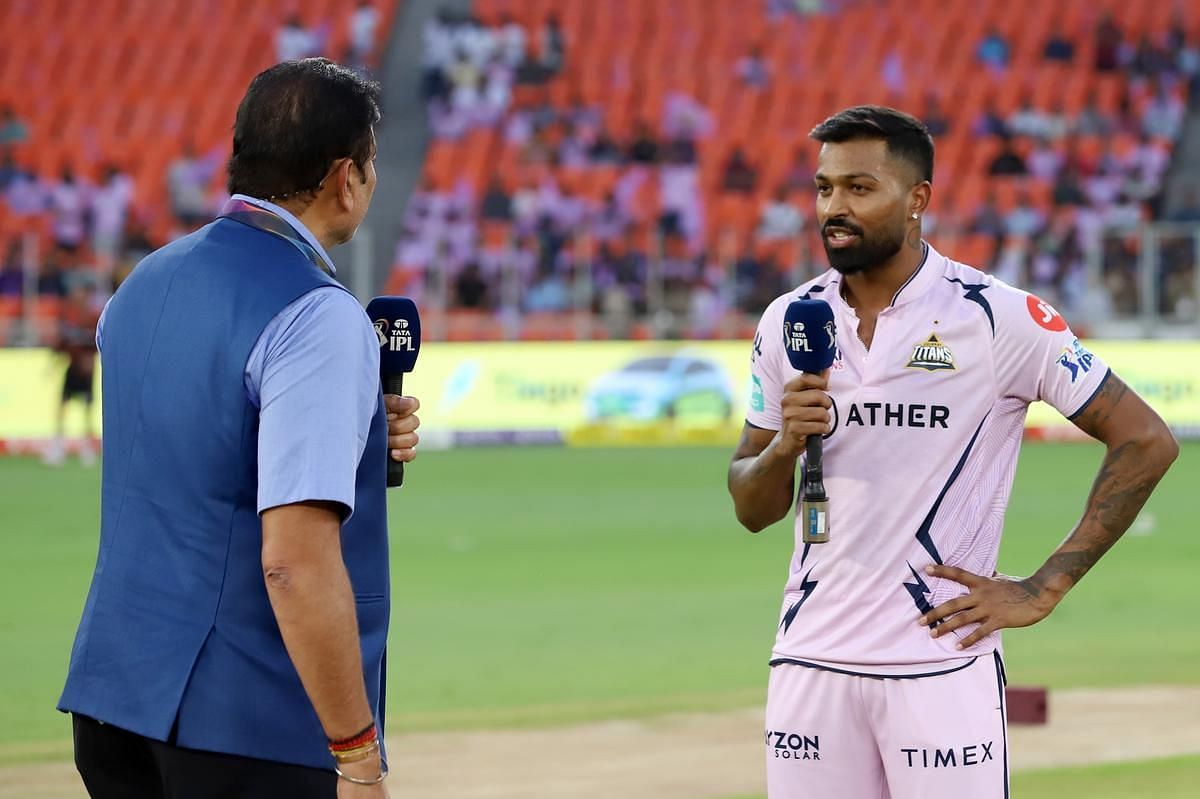 Hardik Pandya, the skipper of GT proudly dons the lavender jersey