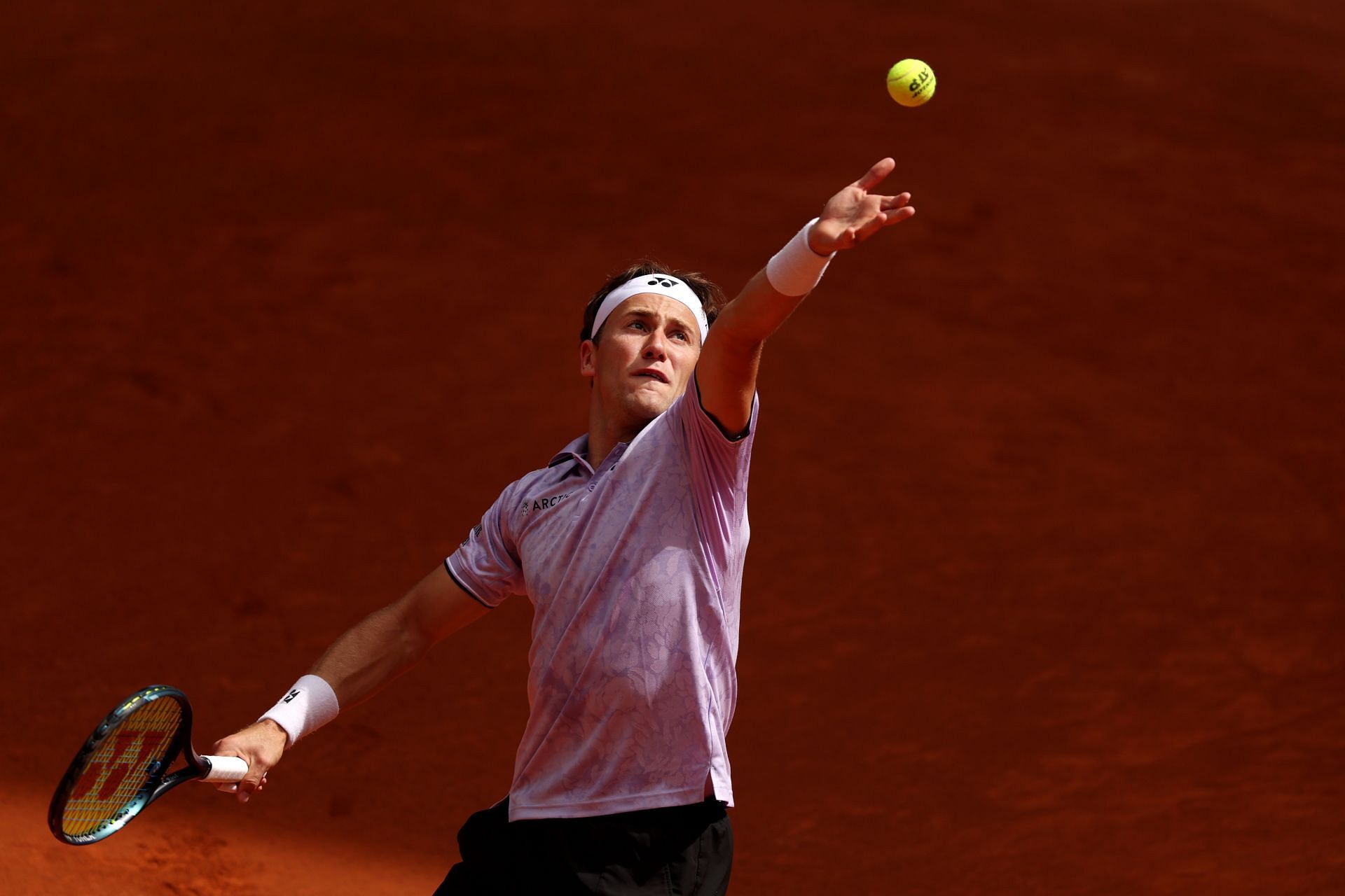 Casper Ruud in action at the Madrid Open
