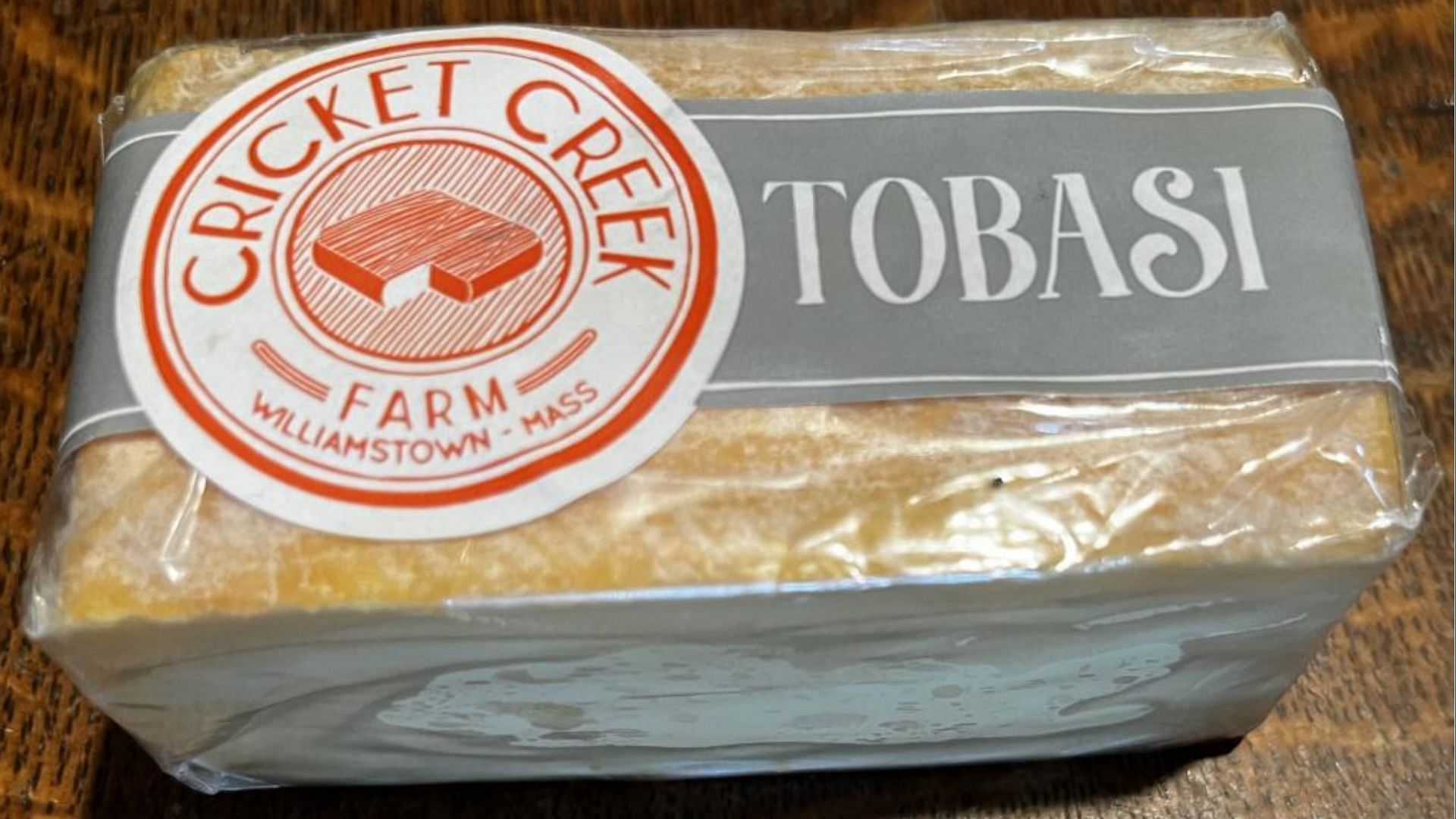 The recalled Tobasi cheese product by Cricket Creek Farm (Image via FDA)