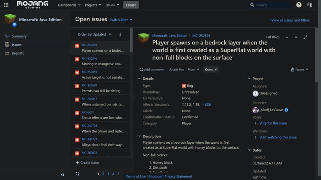 How to report Minecraft bugs and glitches