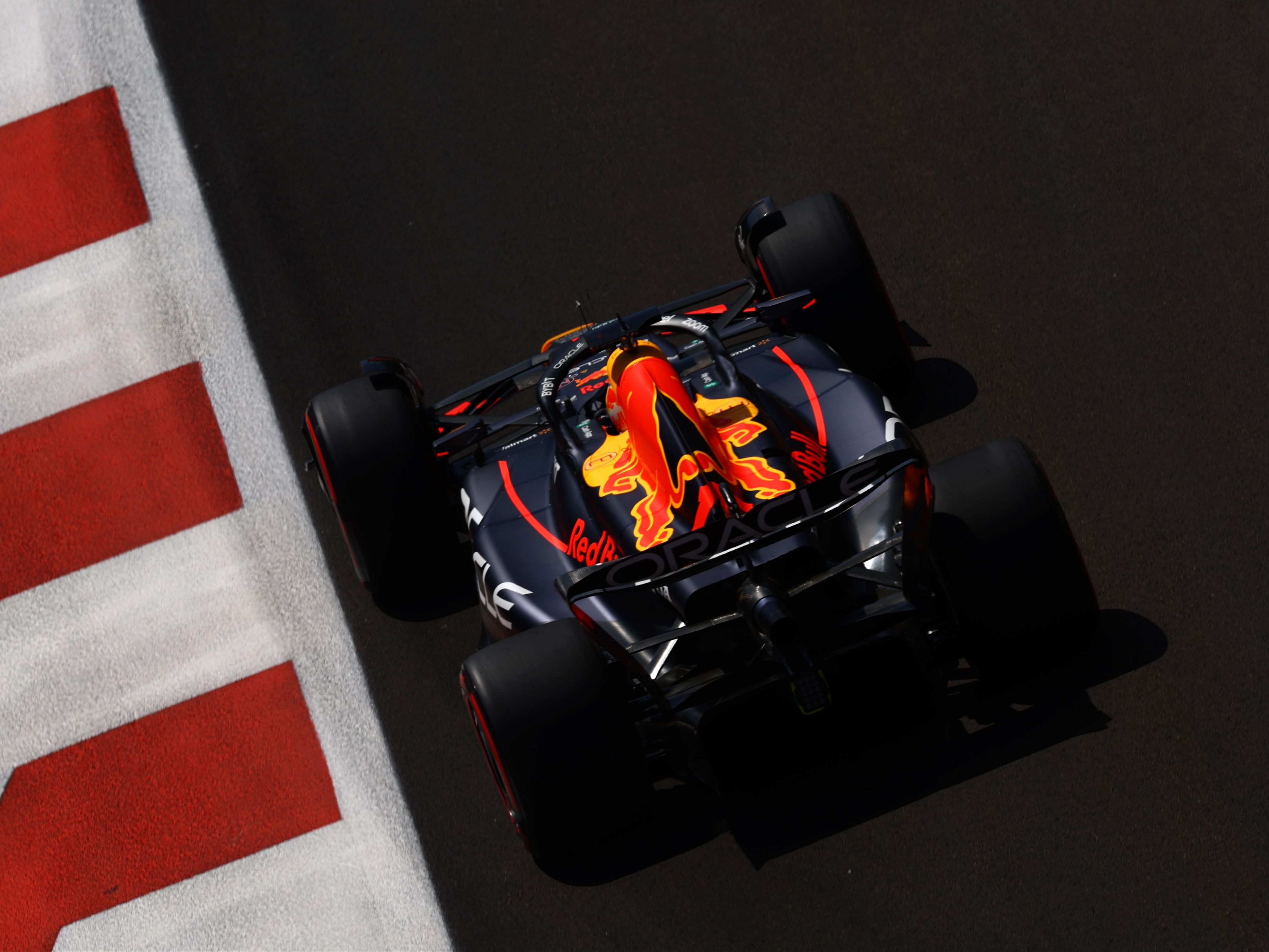 Max Verstappen (1) on track during the Sprint Shootout ahead of the 2023 F1 Azerbaijan Grand Prix. (Photo by Alex Pantling/Getty Images)
