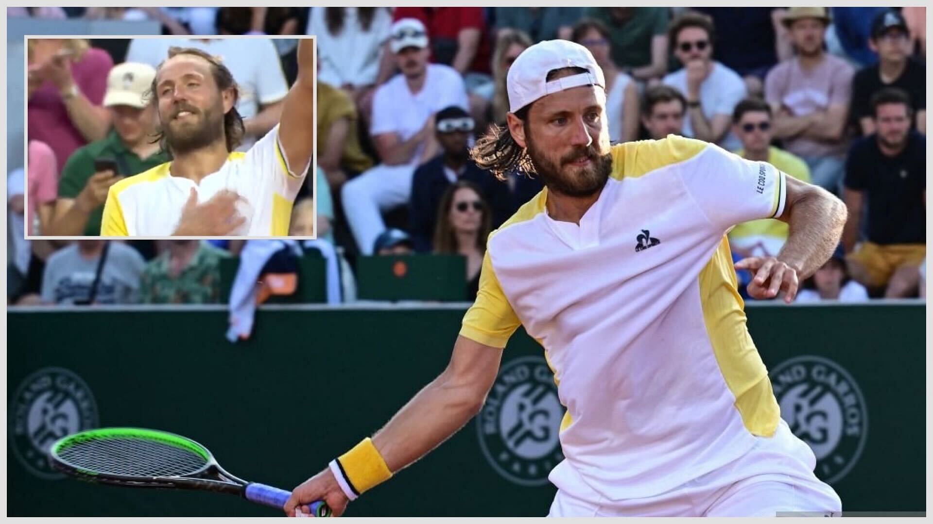 Lucas Pouille leads French Open crowd in emotional rendition of French national anthem