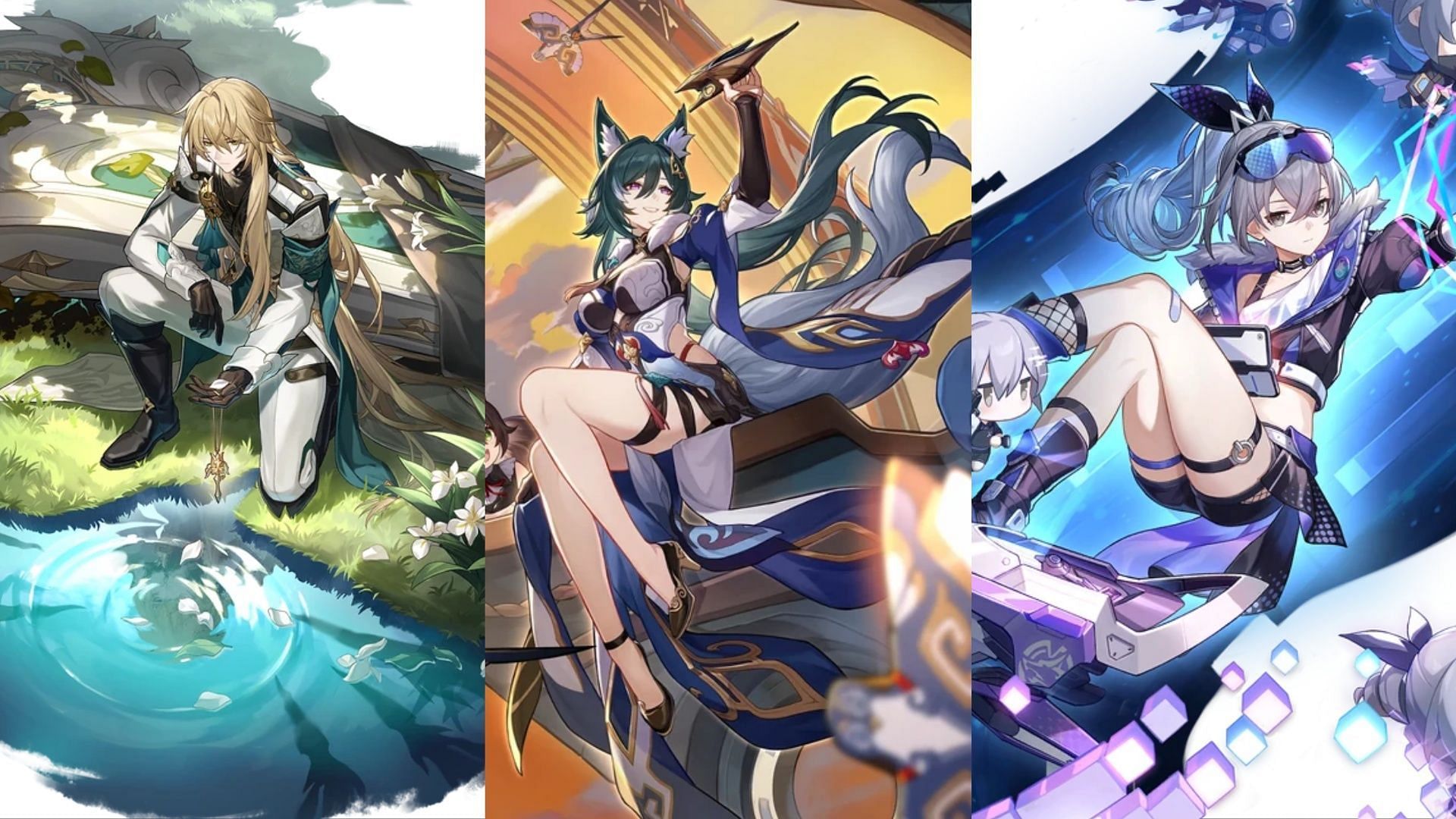The three featured characters in version 1.1 of Honkai Star Rail (Image via HoYoverse)