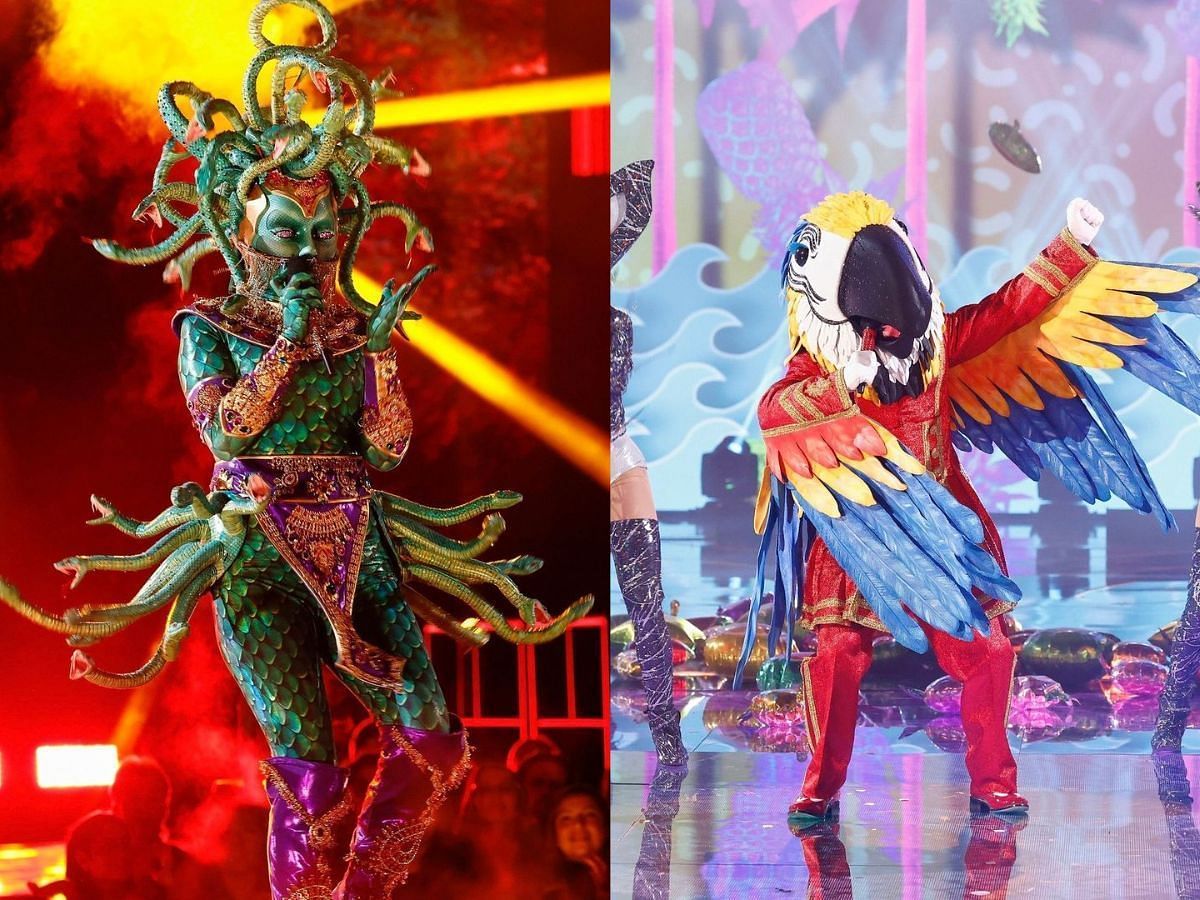 Medusa and Macaw compete in the finale of The Masked Singer season 9