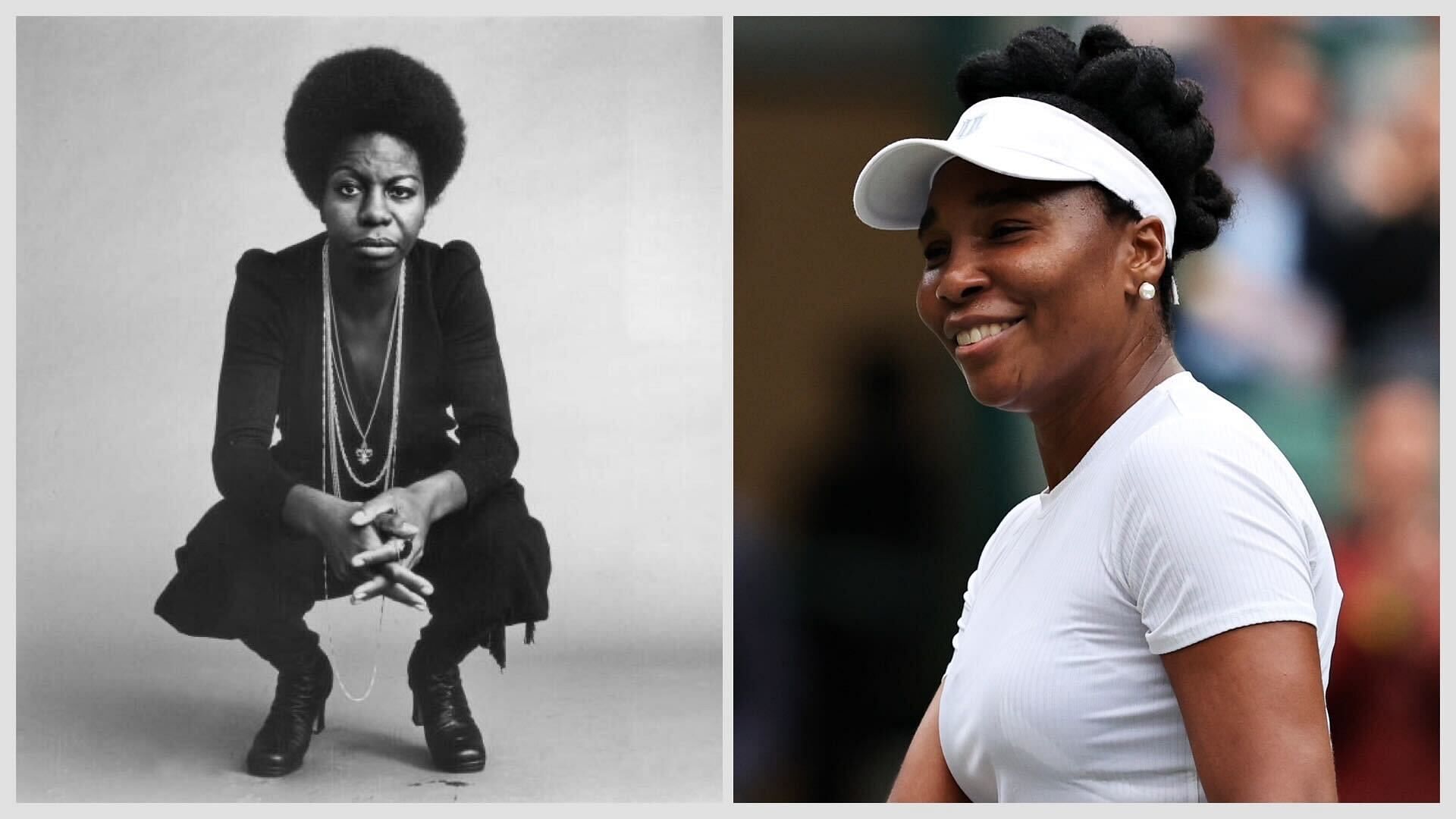 Nina Simone (L) and Venus Williams (R)