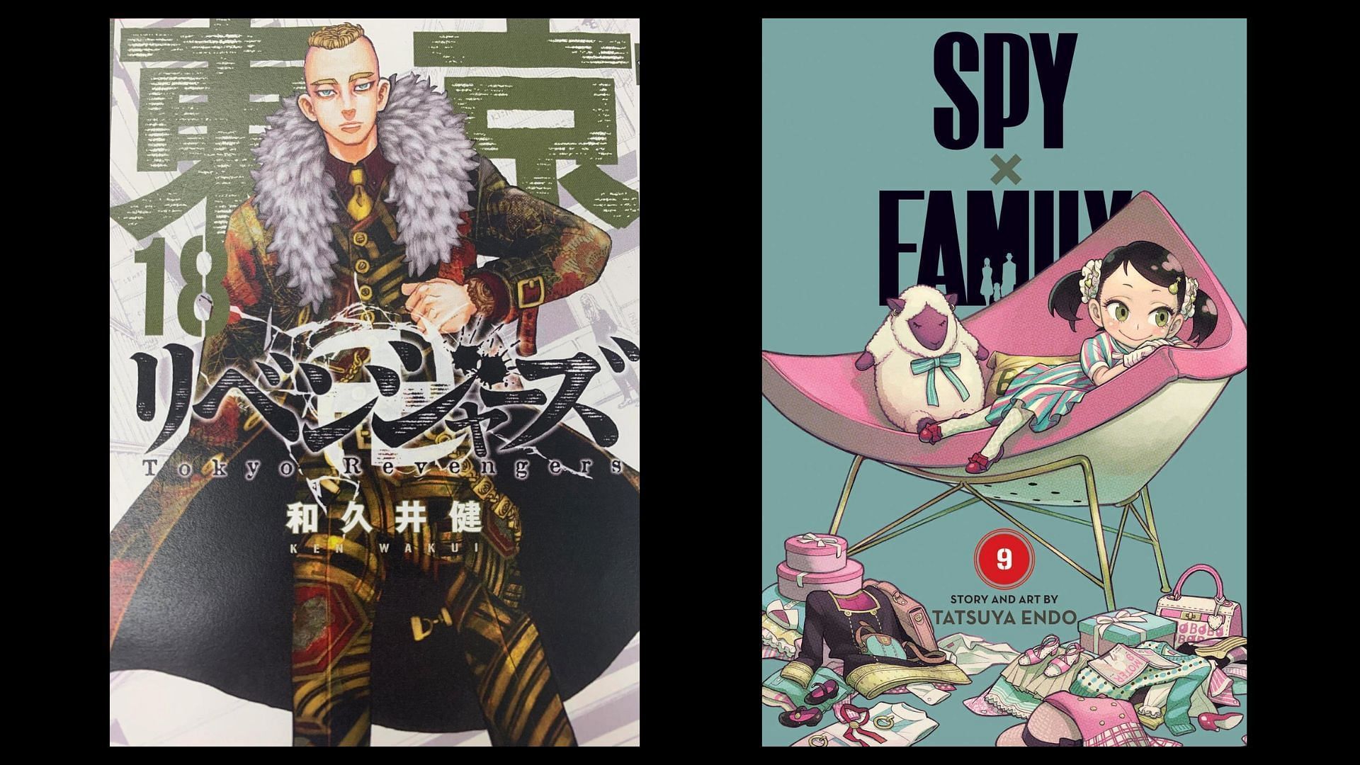 Tokyo Revengers volume 18 and Spy x Family volume 9 covers (Image via Kodansha, Shueisha)