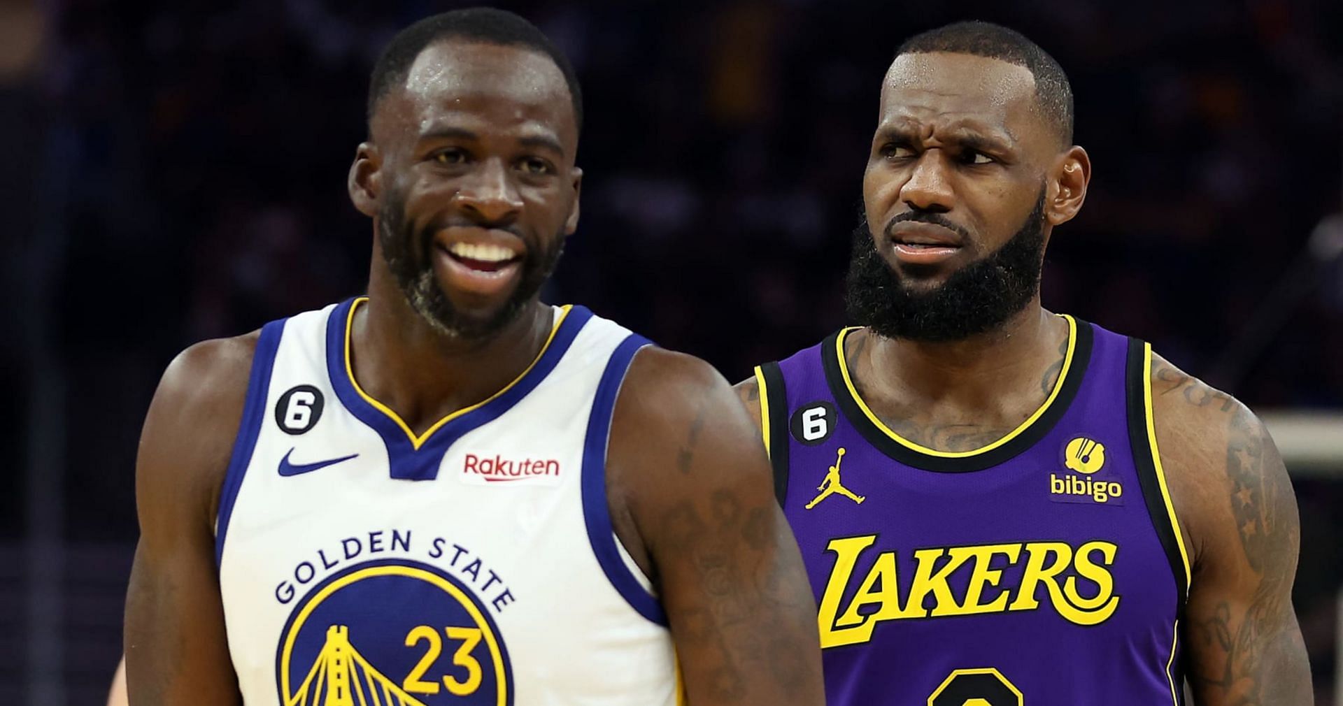 Golden State Warriors forward Draymond Green and LA Lakers star forward LeBron James