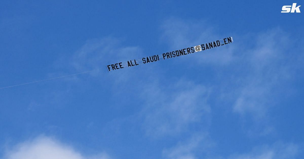 Controversial banner flies over St James