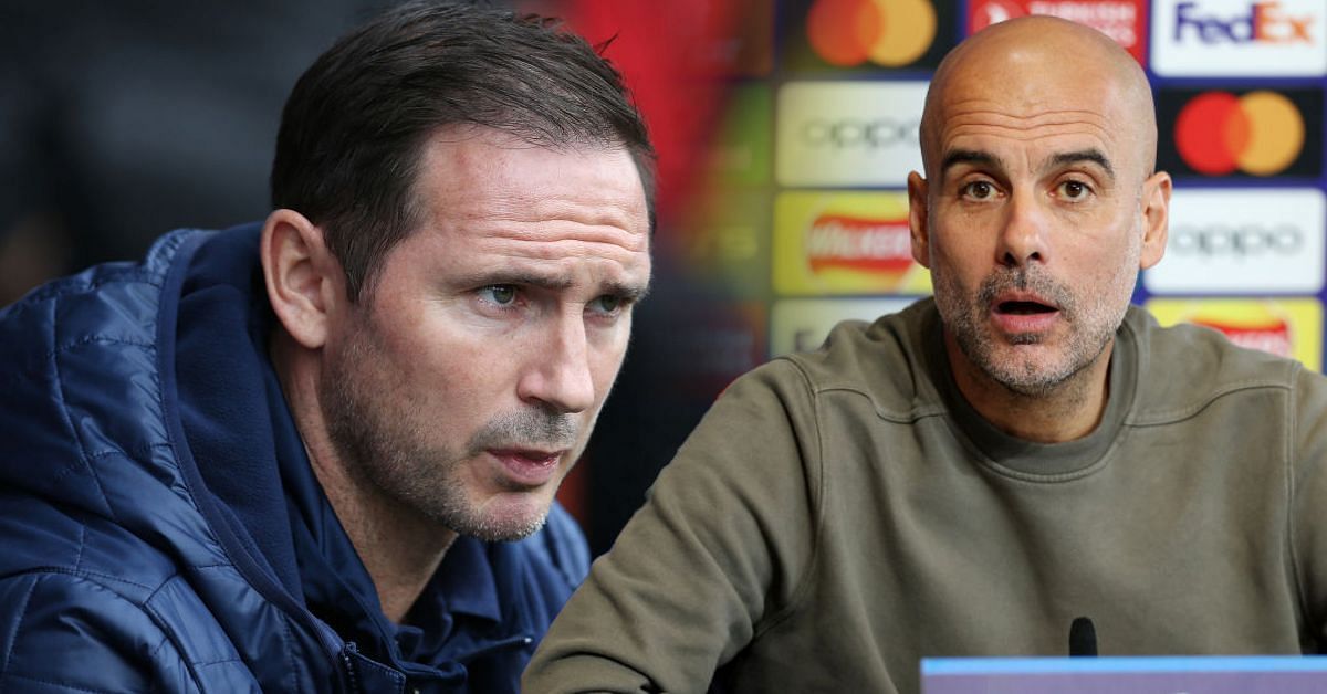 [L-to-R] Frank Lampard and Pep Guardiola.