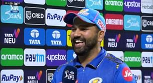 “35th not 36th” – Rohit Sharma jokes with IPL commentator Harsha Bhogle on his 36th birthday after MI beat RR in thriller