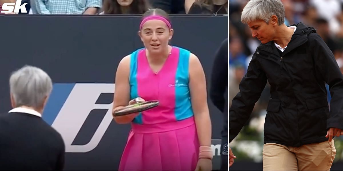 Jelena Ostapenko threatens chair umpire