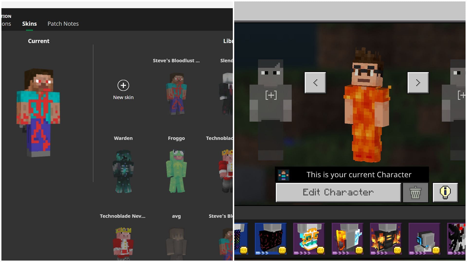 I made a skin pack for Bedrock and Java of all the characters from