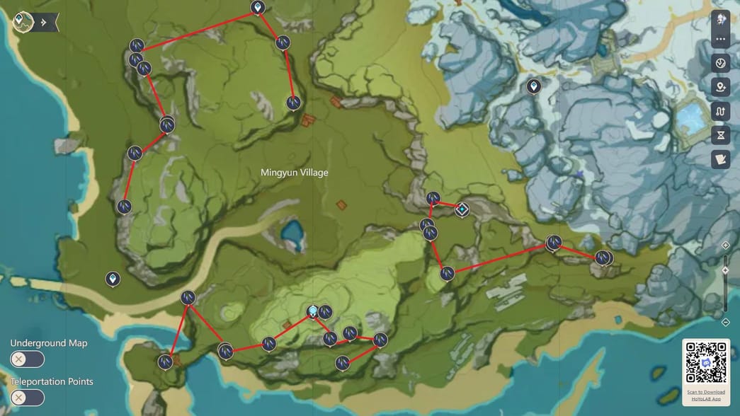 All Violetgrass locations in Genshin Impact Baizhu materials farming guide