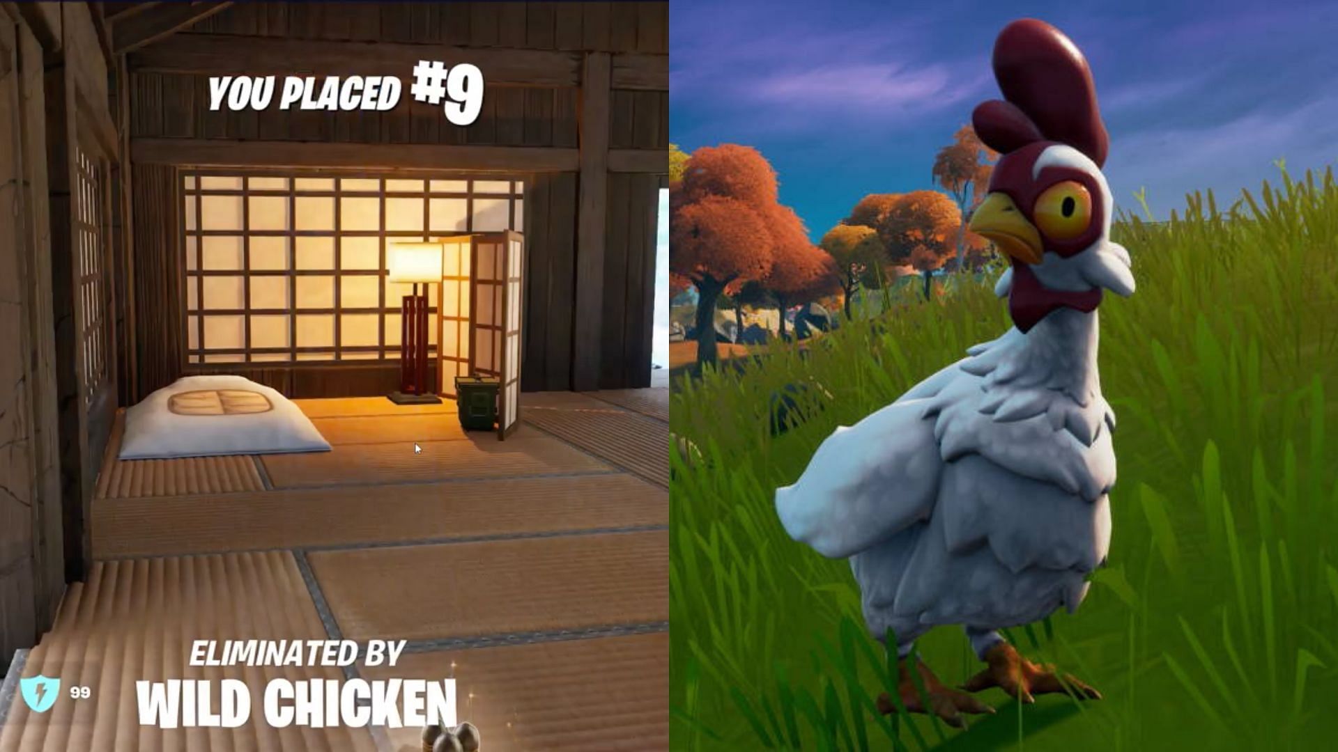 A chicken eliminated a player (Image via  u/Suspicious_Maybe2045 on Reddit)