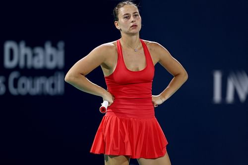 Marta Kostyuk pictured at the Mubadala Abu Dhabi Open - Day 3.