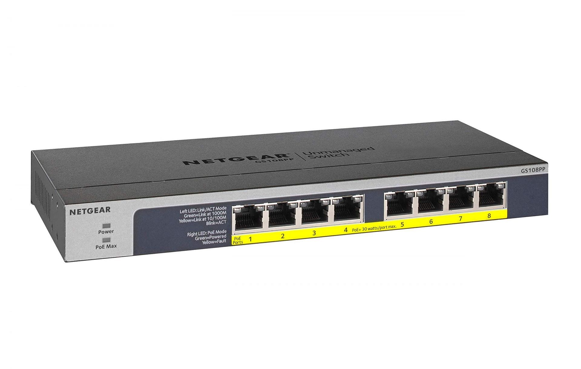 NETGEAR 8-Port PoE Gigabit Ethernet Smart Switch (Image via Amazon)