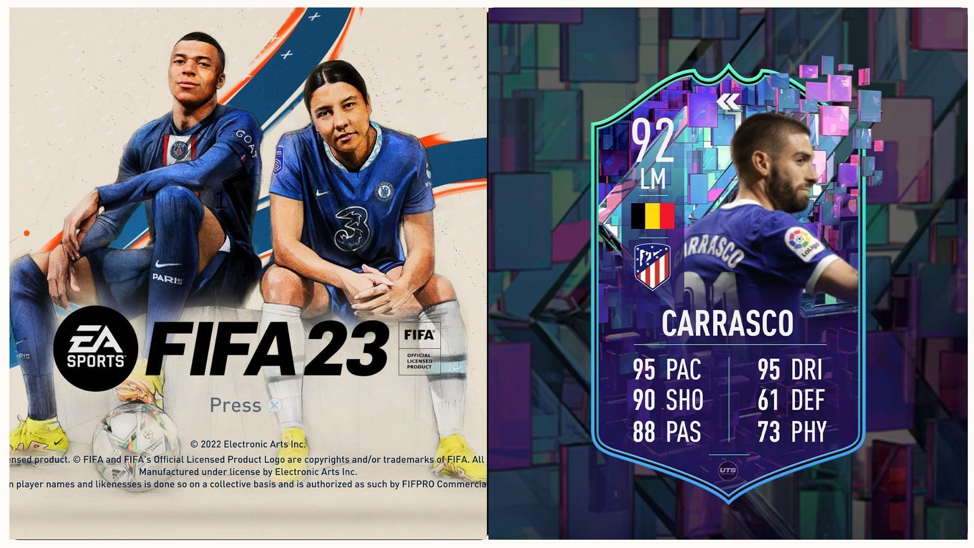 Yannick Carrasco may feature in FIFA 23 La Liga TOTS promo (Image via EA Sports)