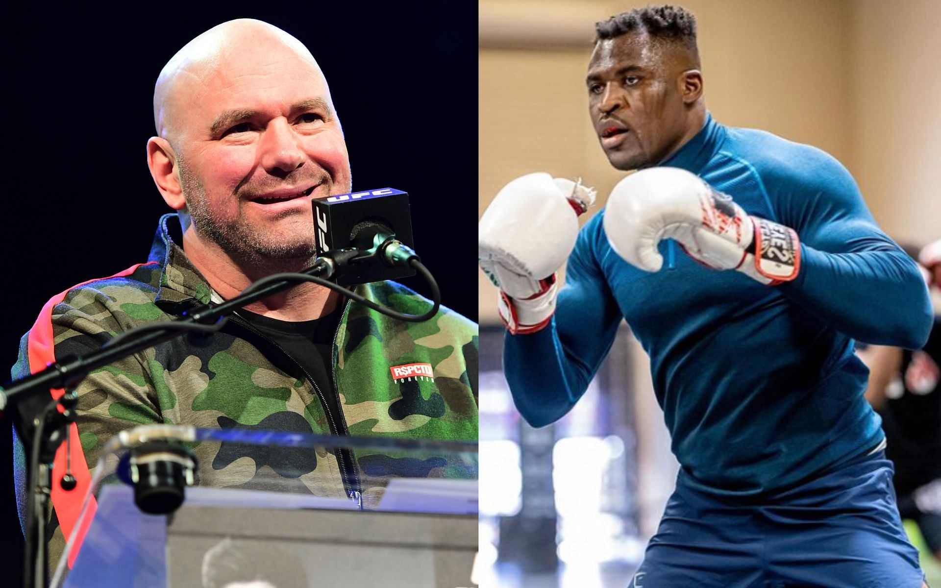 Dana White (Left)  and Francis Ngannou (Right) [Images via @francisngannou on Instagram]