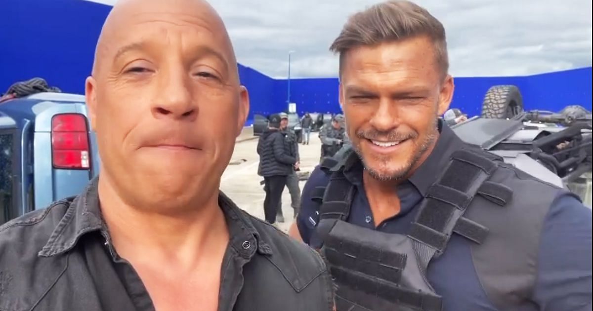 Alan Ritchson and Vin Diesel (Image via Universal)