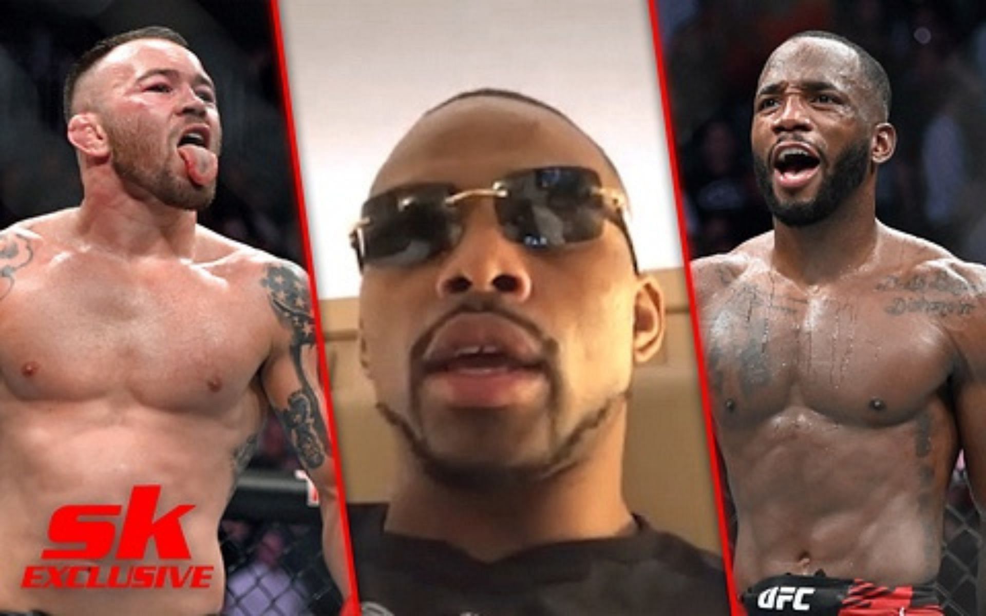 Colby Covington, Khaos Williams and Leon Edwards [Image Credit: Getty and http://youtube.com/@sportskeedammaoriginals881]