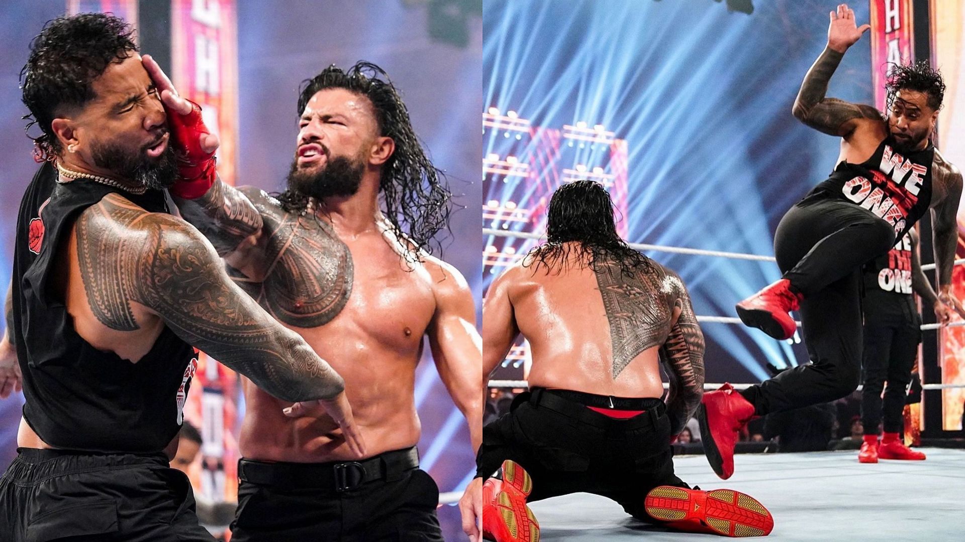 Jimmy Uso superkicked Roman Reigns at WWE Night of Champions