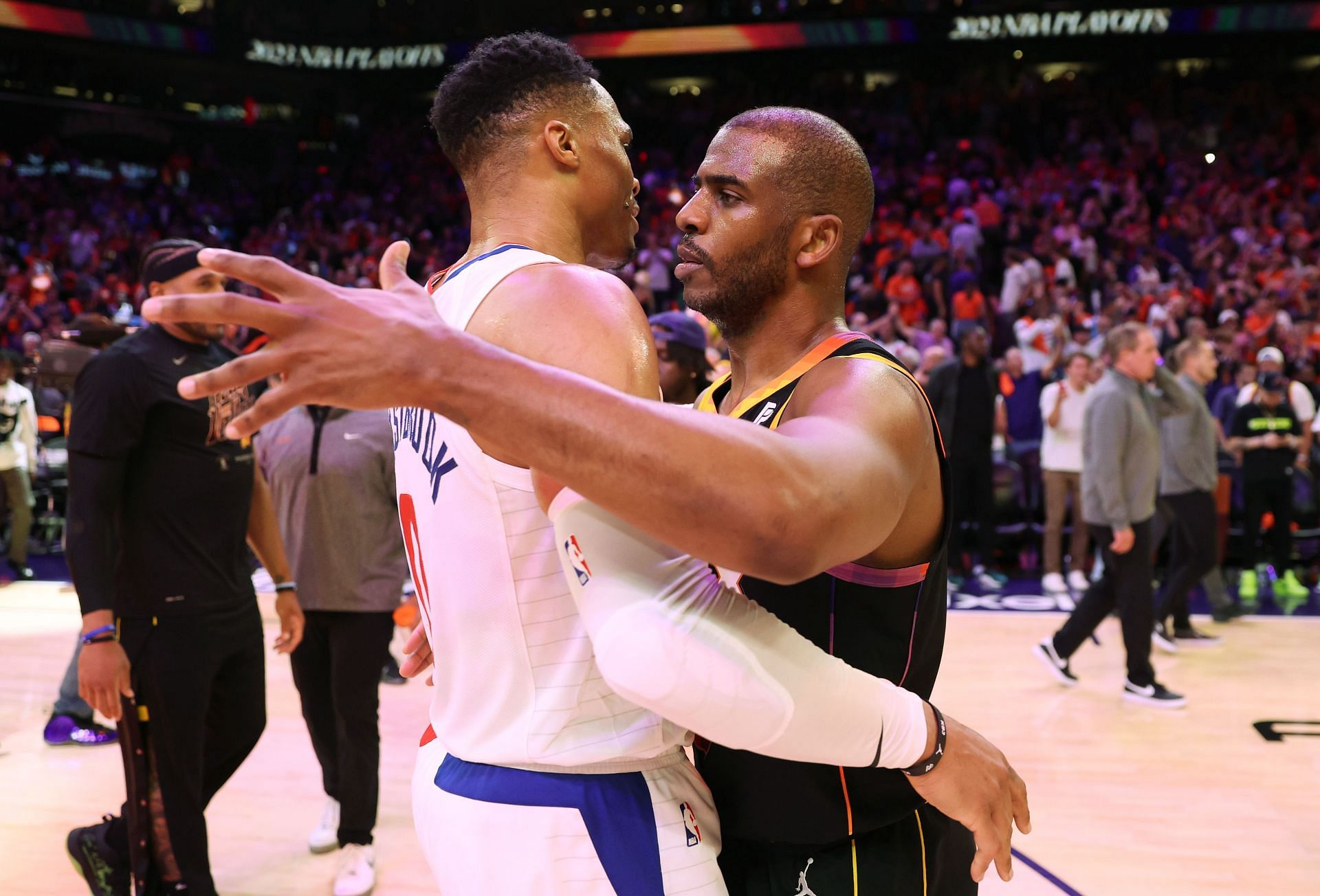 Russell Westbrook, Chris Paul, Los Angeles Clippers v Phoenix Suns - Game Five