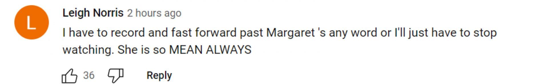 Fans slam Margaret for her comments about Danielle on RHONJ (Image via YouTube)