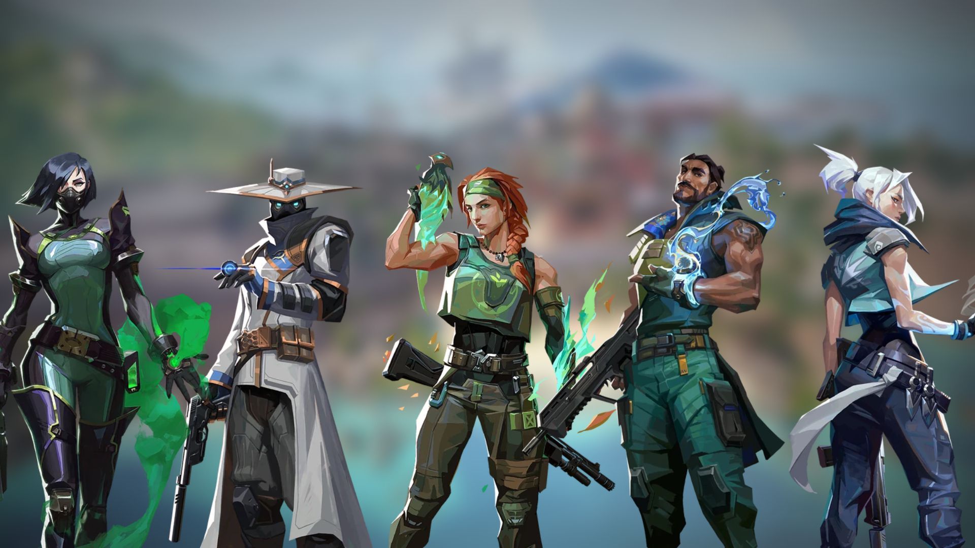 Skye, Jett, Cypher, Viper, Harbor (image via Riot Games and Sportskeeda)