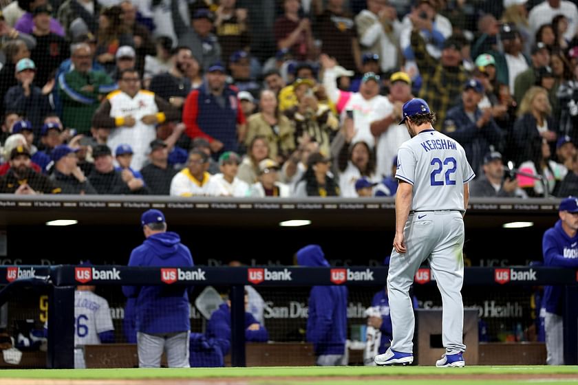 Baseball #22 Clayton Kershaw Los Angeles Dodgers White Green