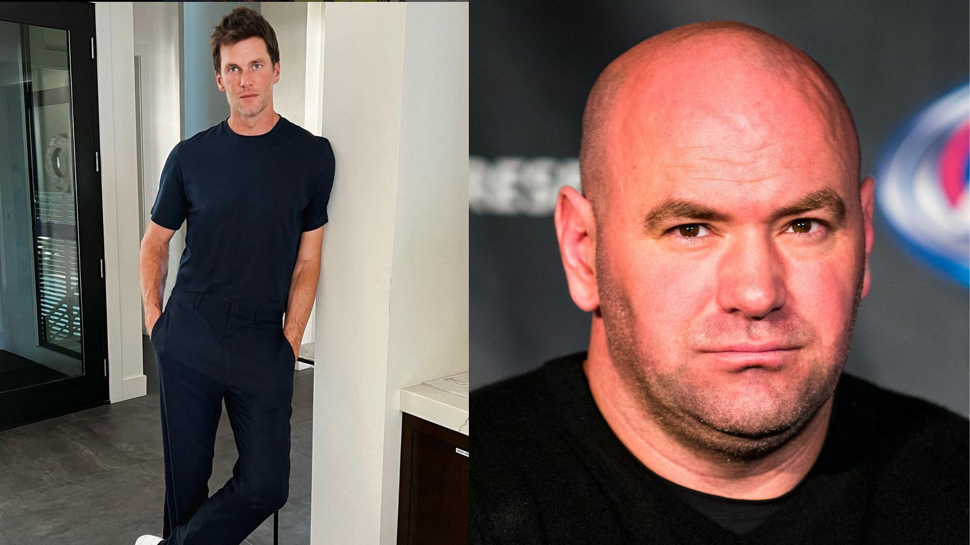 Tom Brady (L) is reportely making moves with UFC Chairman Dana White (R)
