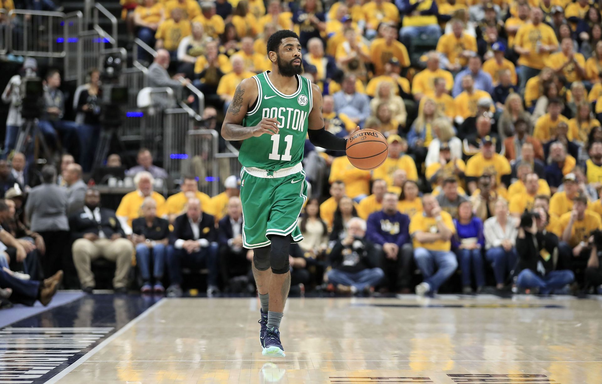 Irving was acquired by the Celtics in 2017 (Image via Getty Images)