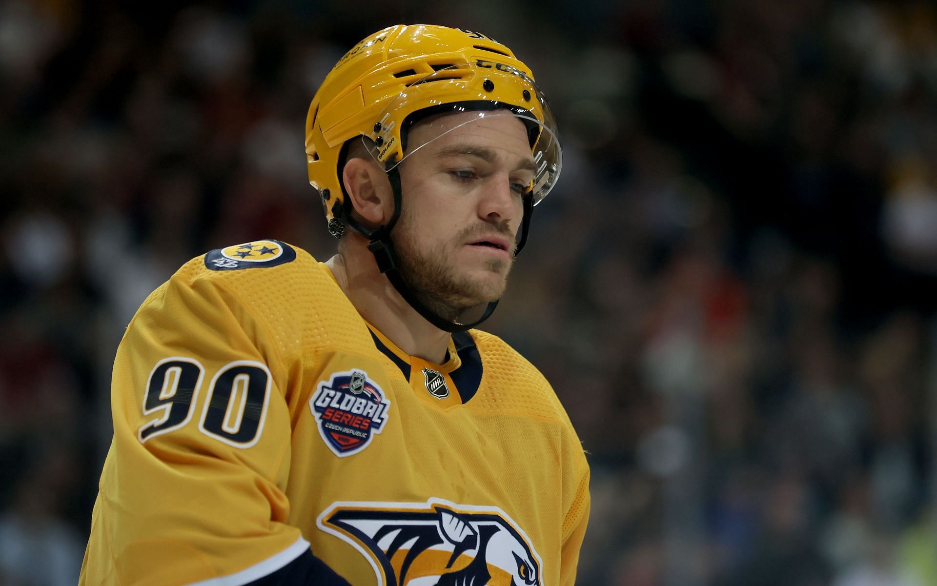 Mark Borowiecki #90 of Nashville Predators