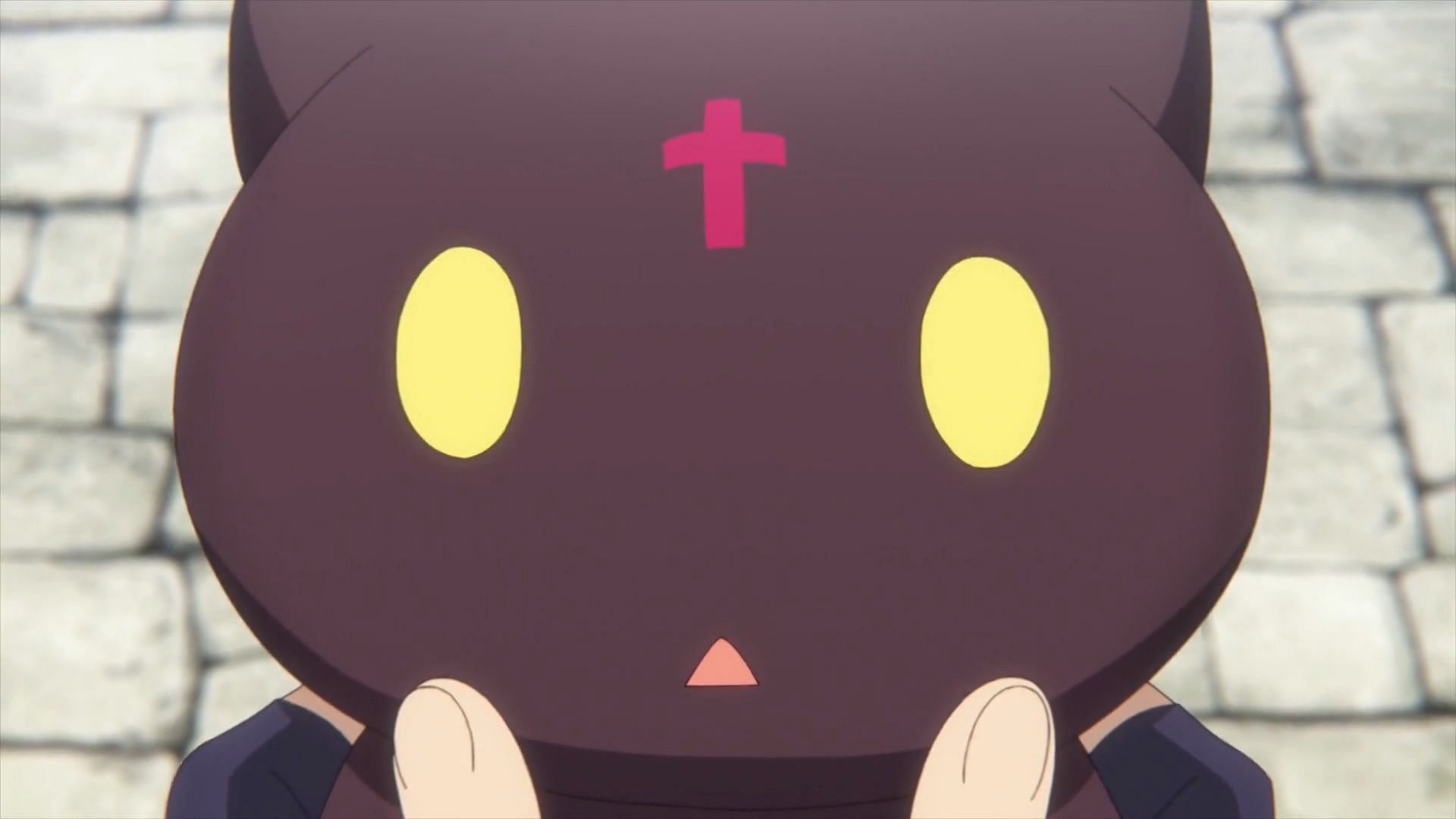 Chomusuke as seen in KonoSuba (Image via Studio Deen)