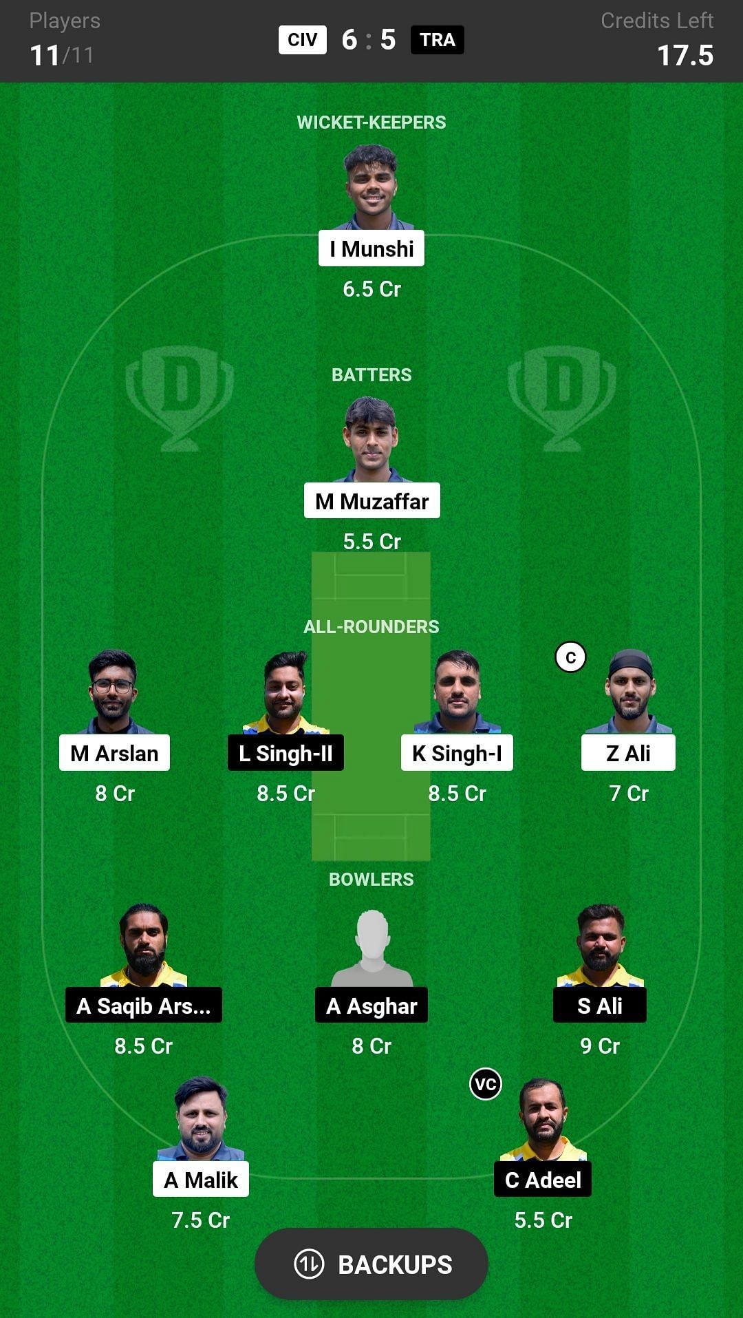 Trentino Aquila vs Cividate Dream11 Fantasy suggestion #2 - Grand League