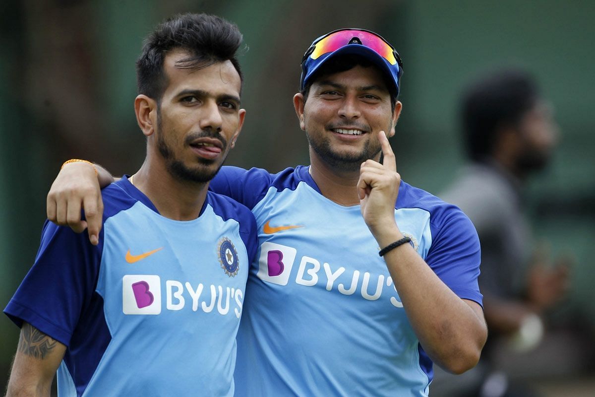 Kuldeep Yadav (R) &amp; Yuzvendra Chahal (P.C.:Twitter)