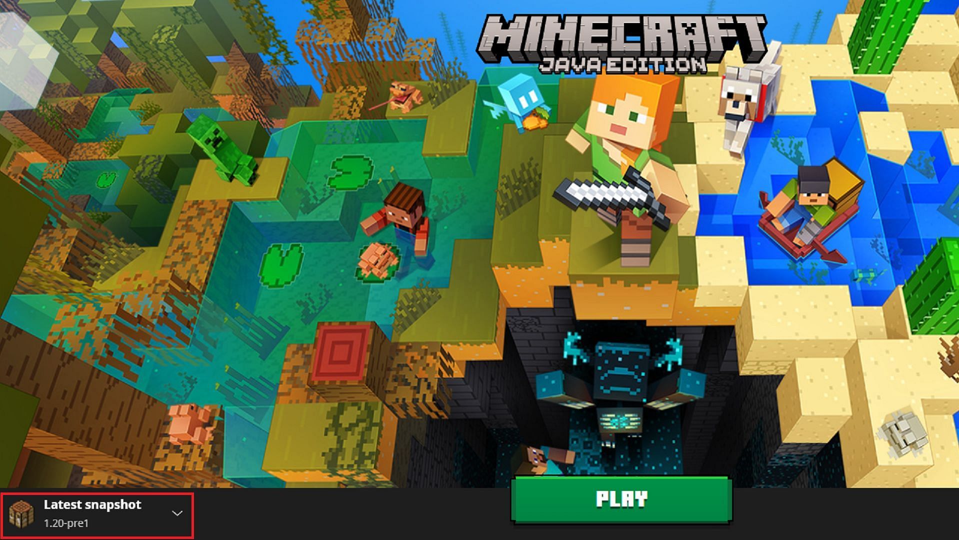 The Minecraft Launcher has a very simple means to access Java Edition snapshots (Image via Mojang)
