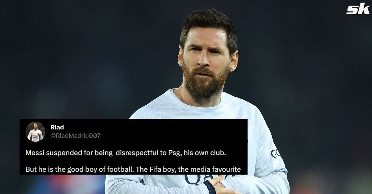 Lionel Messi slammed by fans after PSG suspend him for two weeks.